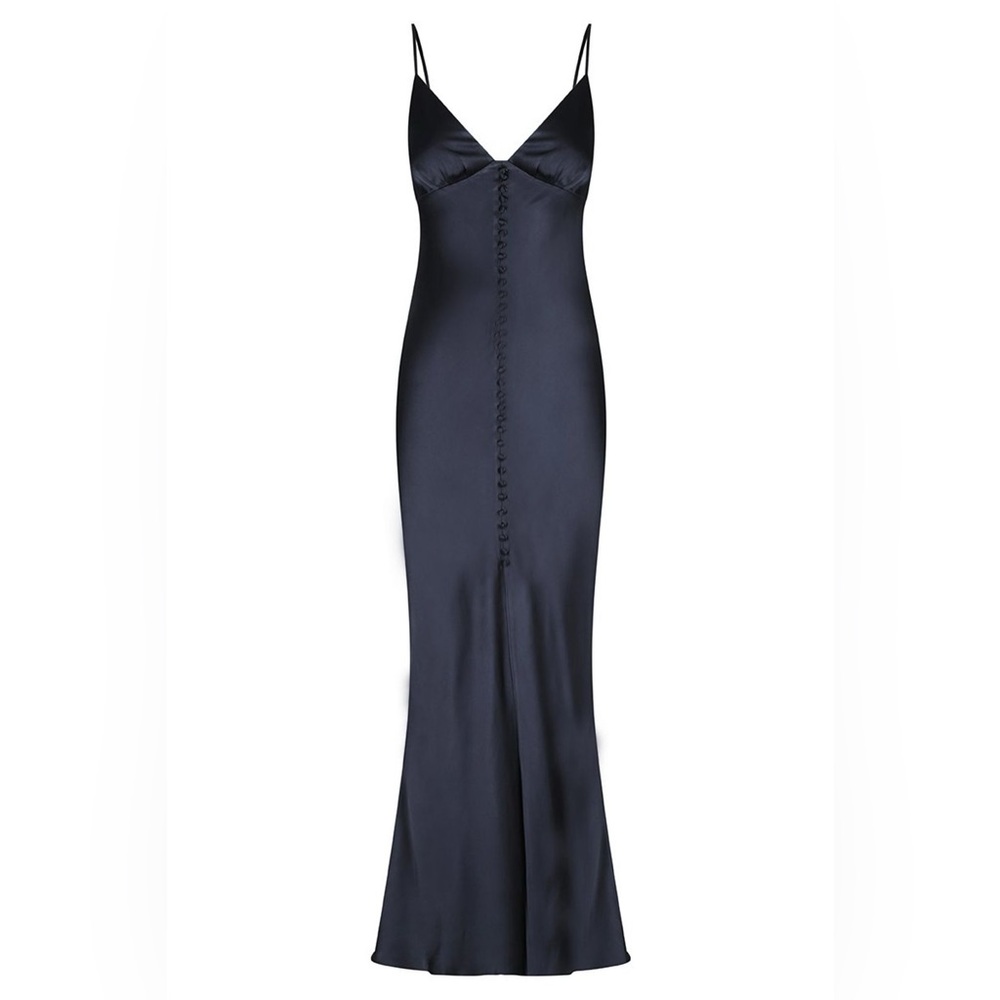 Shona Joy La Lune Bias Slip Dress - Midnight
